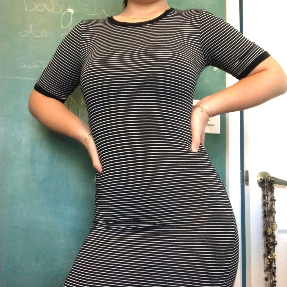 Heart & Hips Striped Midi Dress